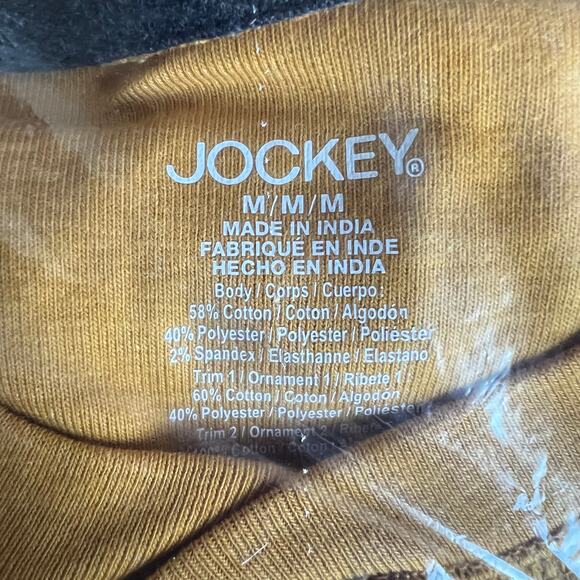 Lot 2 Jockey Yellow Waffle Henley Long Sleeve Top, M - Picture 7 of 9